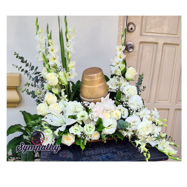 Love Blanca Paradise Urn Flowers